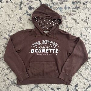 Y2K SWS “It’s Better Being Brunette” Brown Hoodie